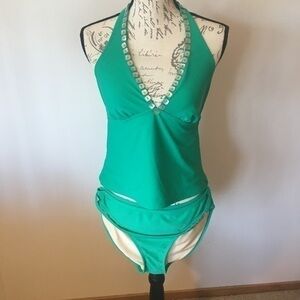 Merona 2 Piece Green bathing Suit